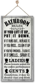 Rustic Bathroom Decor, Western Bathroom Decor, Funny Bathroom Signs Wall Decor, Bathroom Decor, Farmhouse Bathroom Decor, Country Bathroom Decor, Bathroom Signs, Bathroom Rules Wall Décor J1-Ruum Studio Home