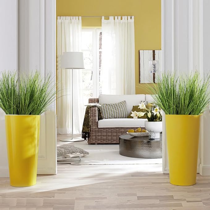 Melorca&Guilla Artificial Plants 6PCS 25.5“ Fake Tall Onion Grass,Faux Grass Plant,Artificial Grass Greenery Shrubs Bushes for Garden Porch Window Box Shop Office Home Décor-Ruum Studio Home