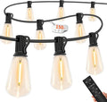 150 FT Outdoor String Lights for Outside – LED Patio Lights Waterproof with Dimmer Remote – Hanging Lights Shatterproof ST38 Vintage Edison Bulbs Porch Backyard Cafe Bistro-Ruum Studio Home