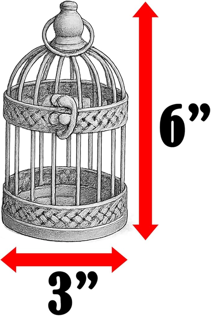 Vela Lanterns Birdcage Decor Candle Holder Lantern Decorative Table Centerpiece Halloween Decorations, Black, Small, Set of 4-Ruum Studio Home