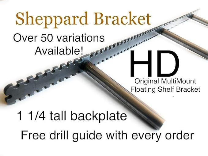 Floating Shelf Brackets - Sheppard Brackets - Easy Install - Heavy Duty (70 inch)-Ruum Studio Home