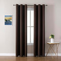 ChrisDowa Brownout Curtains 78 inches Long for Bedroom - 2 Panels Set Grommet Thermal Insulated Room Darkening Curtains for Living Room (Brown, 42 x 78 Inch)-Ruum Studio Home