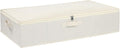 Under the Bed Storage Bins, Closet Organizers with Reinforced Handles for Blanket, Sheets, Pillows, Towels, Shoes, Beige, 1 Pack, 23.6 x 11.8 x 5.9 Inch-Ruum Studio Home
