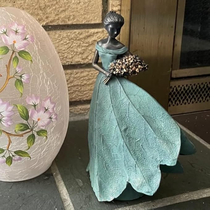 Guichifun Fairy Statue Collection Home Decoration - Leaf Angel Girls Resin Home Garden Patio Decor Memorial Gift for Mom Outside or Inside Outdoor Yard Decorations Figurines 7.5 x 4.5 x 11.5 Inch-Ruum Studio Home