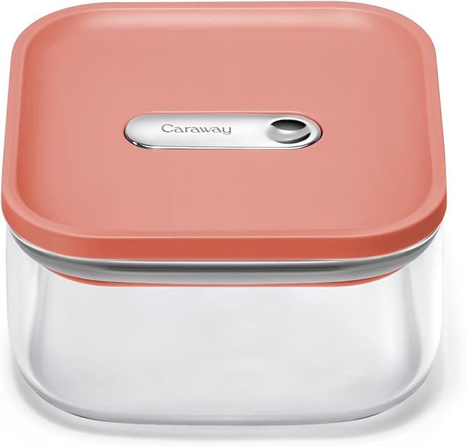 Caraway 1qt Glass Airtight Food Storage Container with Lid – Non-Toxic, BPA-Free Kitchen Storage Container – Stackable, Space-Saving Airtight Container for Dry Goods and More - Perracotta-Ruum Studio Home