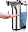Automatic Soap Dispenser, Touchless Dish Soap Dispenser 17oz/500ml with Infrared Sensor, 5 Adjustable Soap Levels, Liquid Dispenser for Bathroom Kitchen (Silver)-Ruum Studio Home