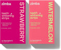 Zimba Teeth Whitening Strips for Teeth Sensitive, White Strips for Teeth Whitening, Teeth Whitener Stain Remover 28 White Strips Included Per Pack, 2 Pack (14 Day Treatment), Strawberry and Watermelon-Ruum Studio Home