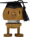 Hoptimist Student IQ Bumble, Woody Brown, Home Decor Ornament - Scandinavian Design, Wood W/Metal Spring, Small - Creates Cheerful Movement-Ruum Studio Home