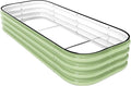DaisyVibe Raised Garden Bed Kit, Planter Raised Garden Boxes Outdoor, Oval Large Metal Raised Garden Beds for Vegetables Flowers (Green, 5ftx2ftx1ft)-Ruum Studio Home