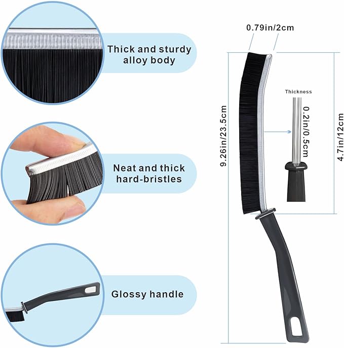 2 PCs Hard-bristled Crevice Cleaning Brush, Gap Cleaning Brush, Grout Brush for Kitchen, Bathroom, Bathtubs-Ruum Studio Home