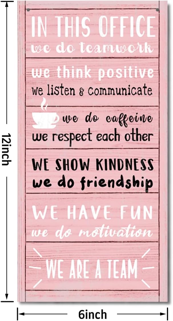 We Are A Team Office Signs Decor, In This Office Sign, Hanging Wood Sign Office Décor, Motivational Quotes Wall Décor, Office Wall Art, Human Resources Office Wall Décor, Team Gift, Gift for Leader F1-Ruum Studio Home