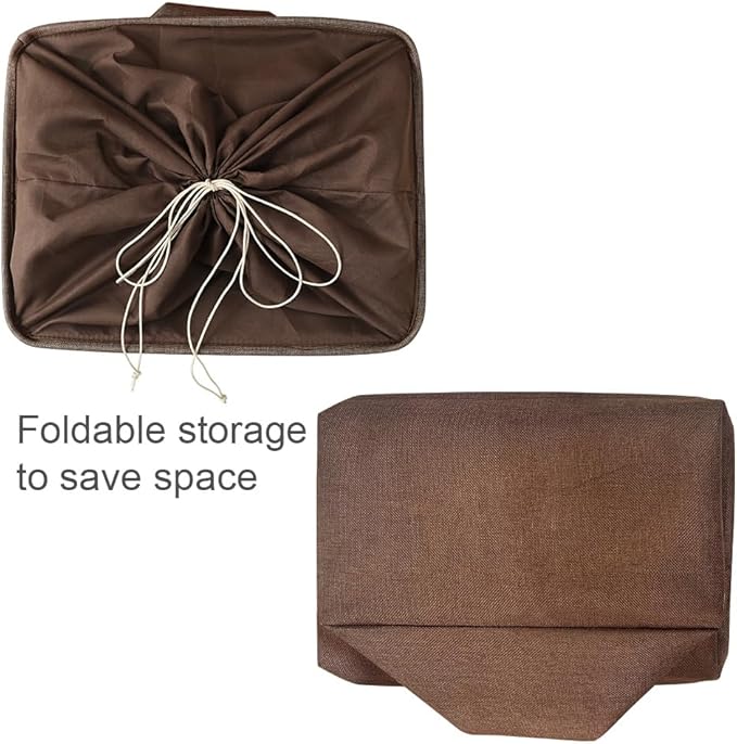 TheWarmHome Organization and Storage for Organizing - Extra Jumbo 3 Pack 20.5x15.7x13.8 inch Fabric Storage Bin for Shelves, Storage cubes for Decorative Shoes Towel Blanket Closet (Brown)-Ruum Studio Home