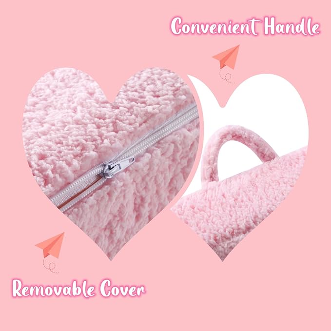 Kids Snuggly-Soft Sherpa Chair, Cuddly Toddler Foam Chair for Boys and Girls, Pink-Ruum Studio Home