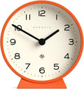 NEWGATE® M Mantel Echo Desk Clock | Modern Round Design | Pumpkin Orange | Easy to Read Numbers | Contemporary Style for Desk, Table, Shelf or Bedside-Ruum Studio Home