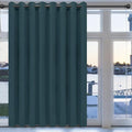 Easy-Going Blackout Door Curtains for Bedroom, Solid Thermal Insulated Grommet and Noise Reduction Window Drapes, Room Darkening Curtains for Living Room, 1 Panel (100x96 in, Bluestone)-Ruum Studio Home