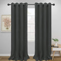 Easy-Going Blackout Curtains for Bedroom, Solid Thermal Insulated Grommet and Noise Reduction Window Drapes, Room Darkening Curtains for Living Room, 2 Panels (52x108 in,Dark Gray)-Ruum Studio Home
