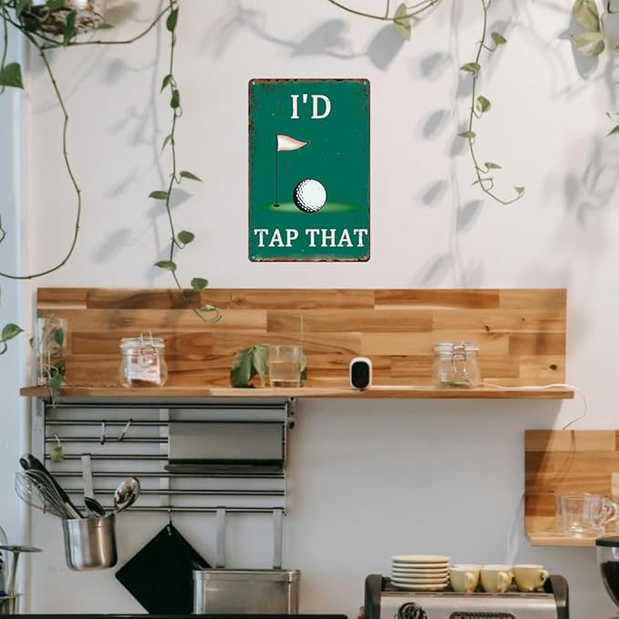 I'd Tap That Signs Funny Metal Tin Sign - Man Cave Decor, Golf Accessory, Sports Bar Wall Art - 8 x 12 Inch-Ruum Studio Home