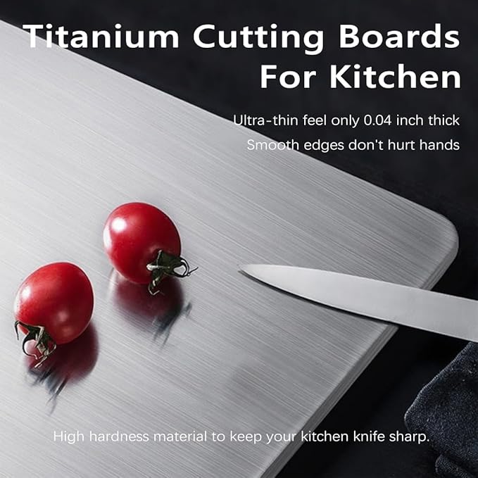 3 pack Titanium Cutting Boards for Kitchen -Titanium Cutting Board Double Sided Titanium Cutting Mat,Non Stick Chopping Board-Ruum Studio Home