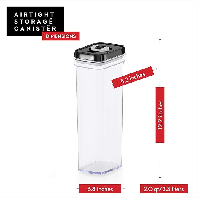 DWËLLZA KITCHEN Pasta Storage Containers for Pantry Airtight - 2 Pc Spaghetti Container Storage - Ideal for Spaghetti & Noodles, Kitchen Pantry Organization and Storage - Keeps Food Fresh & Dry-Ruum Studio Home