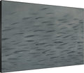 SIGNWIN 60"x72" Extra Large Framed Wall Art Gray School of Fish Minimalist Ocean-Inspired Marine Life Illustration for Home Living Room Bedroom Decor (Frame Assembly Required)-Ruum Studio Home