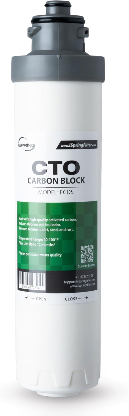 iSpring FCDS 3rd Stage Carbon Block CTO Replacement Filter for DS4B & DS4S-Ruum Studio Home