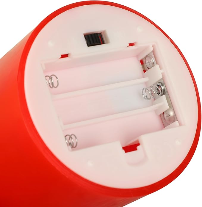 Red Flameless Candles with Remote, Flickering Battery Operated Candles with Timer, Real Wax LED Pillar Fake Candles for Christmas Party Home Decor, Set of 3-Ruum Studio Home