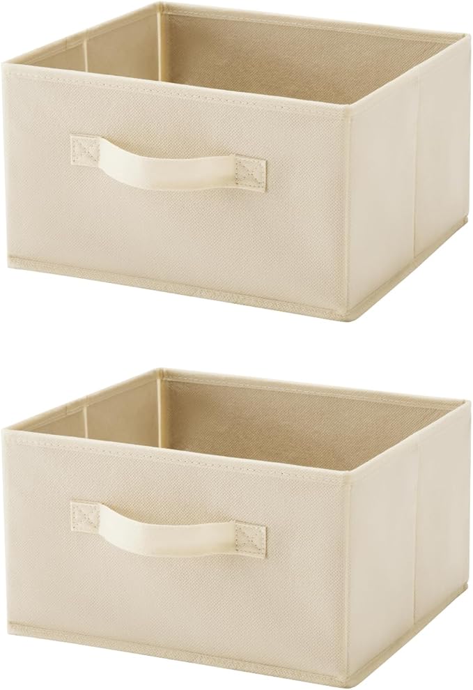 Hanging Shelf Closet Storage Organizer Removable Drawers ，Hanging Storage Organizer Hanging Sweater 2 Sock Underwear Drawers for Closet, Bedroom, Beige-Ruum Studio Home