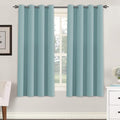 H.VERSAILTEX Window Treatment Blackout Thermal Insulated Room Darkening Solid Grommet Curtains/Drapes for Bedroom (Set of 2 Panels,52 by 63 Inch Long, Mineral Blue)-Ruum Studio Home