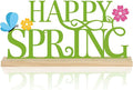 COCHIE Metal Happy Spring Sign, Spring Decorations for Home, Office, Shelf, Mantel, Indoor, Spring Flower Decor, Spring Butterfly Table Top Party Decoration (Spring)-Ruum Studio Home