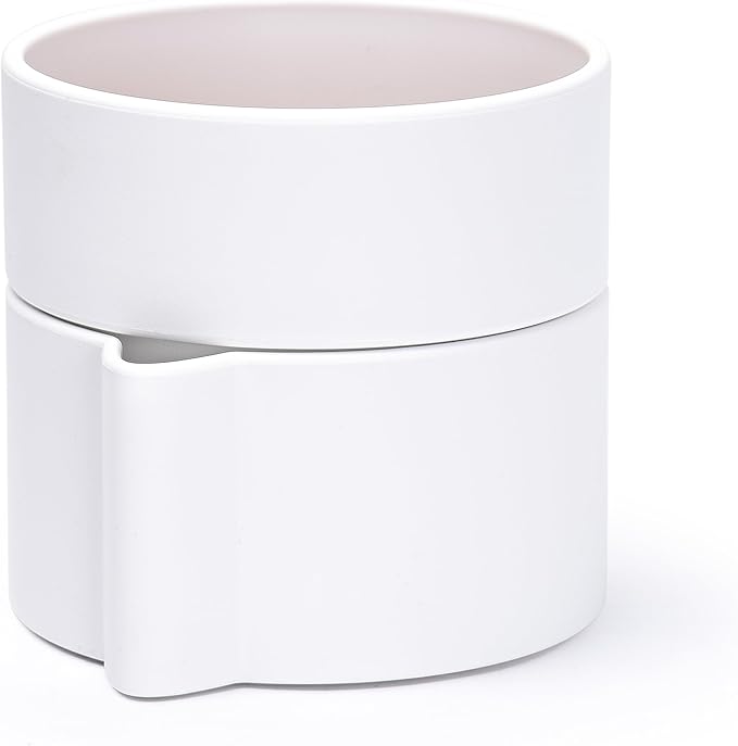 Phoenix Vine 6.5 Inch Self-Watering Planter Pot with Terracotta Insert, Deep Water Reservoir, and Ceramic-Alike BPA-Free Plastic Pot for Plant, Modern Planter for Houseplants, White, 53-A-S-1-Ruum Studio Home