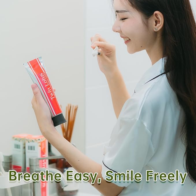 Original Herbal Toothpaste - Travel Size 0.88 oz, Pack of 4 - Fluoride-Free, Fresh Mint - Natural, Non GMO, Fluoride Free, Gluten Free,Oral Care, Freshens Breath-Ruum Studio Home