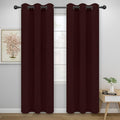 Easy-Going Blackout Curtains for Bedroom, Solid Thermal Insulated Grommet and Noise Reduction Window Drapes, Room Darkening Curtains for Living Room, 2 Panels(42x84 in, Wine)-Ruum Studio Home