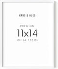 HAUS AND HUES White 11x14 Picture Frame, Aluminum, Modern, 14.0x11.0 inches, 0.75 inches Deep, 1 Piece, Unisex Adult, White-Ruum Studio Home