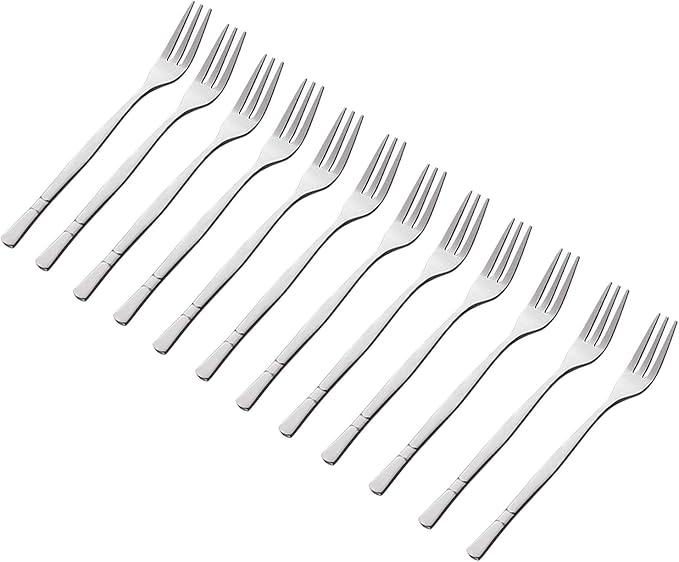 Crab Stainless Steel Forks,Escargot Fork 3 Prong Tasting Appetizer Forks Portable Cocktail Salad Fruit Forks for Party Travel,Set of 12, 5 Inches (12 Pcs)-Ruum Studio Home