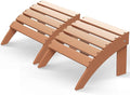 GREENVINES Adirondack-Ottoman | Set of 2 | HDPE Plastic | Outdoor Footrest | All Weather | Foot Rest | Foot Stool | Teak | for Adirondack Chair | for Patio Backyard Pool-Ruum Studio Home