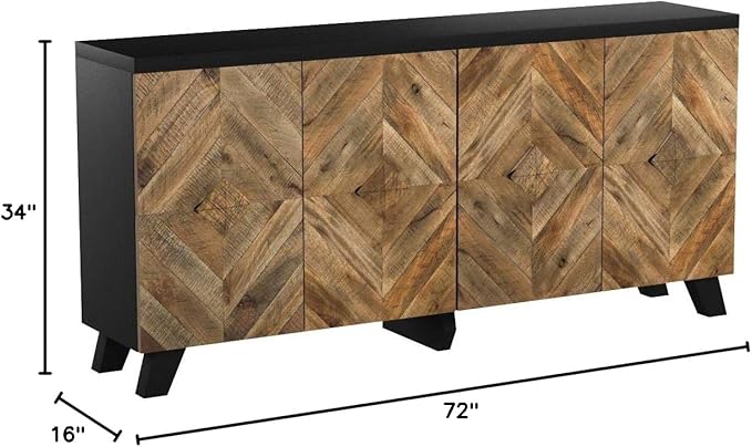 Signature Design by Ashley Robin Ridge Modern Wood Accent Cabinet or TV Stand, Brown & Black-Ruum Studio Home
