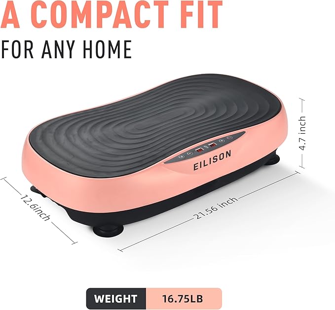 EILISON Glory Vibration Plate Exercise Machine - Whole Body Workout Vibration Fitness Platform Equipment for Home & Travel Workout, Weight Loss, Toning & Wellness-Ruum Studio Home