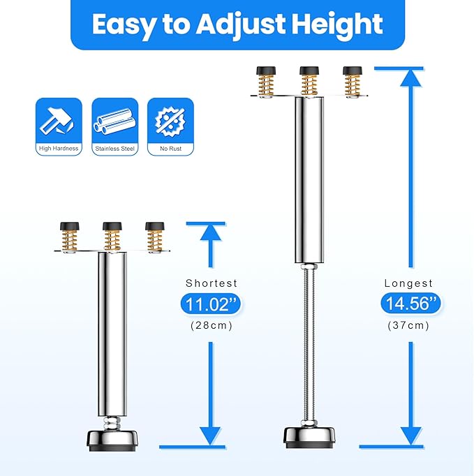 Garbage Disposal Support, Adjustable Spring Shock Absorber Bracket (11.02-14.56inch (28-37cm)), Holds Up tp 440lbs, Stainless Steel Noise Reduction Installation Kit-Ruum Studio Home