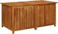 vidaXL Wooden Outdoor Storage Box with Gas-Lift Lid – Patio Deck Chest with Zippered Waterproof Bag for Garden Bench, Pool, Porch, Trunk, Cabinet, Teak Look – Brown, 59.1"x31.5"x29.5"-Ruum Studio Home