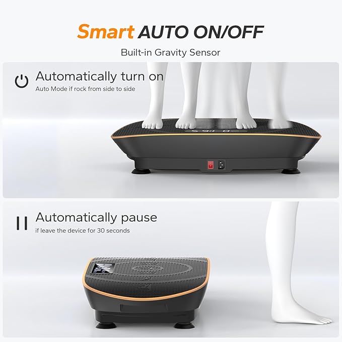 MERACH Vibration Plate Exercise Machine, Whole Body Workout Equipment for Women, Bluetooth and Silicone Pedal, Vibration Plate with Auto Mode, Vibrate Fitness Platform for Home-Ruum Studio Home