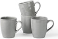 famiware Aurora Coffee Mugs, 14oz Mug Set of 4, Stoneware Mug, Cups for Kitchen, Cappuccino, Latte, Reactive Glaze, Microwave Safe, Scractch-resistant, Slate gray-Ruum Studio Home