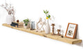 Fun Memories Floating Shelves for Wall Decor, 72"x8" Rustic Reclaimed Wood Shelves, Heavy-Duty Wall Mounted Shelves with Invisible Brackets for Living Room, Bedroom, Kitchen, Natural Finish-Ruum Studio Home