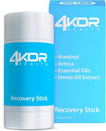 4KOR Recovery Stick - Natural Muscle Balm | Hemp Infused | for Muscles, Joints, Post-Workout | Features a Cooling & Warming Sensation | Portable & Non-Greasy Twist-Up Balms - 1 oz.-Ruum Studio Home
