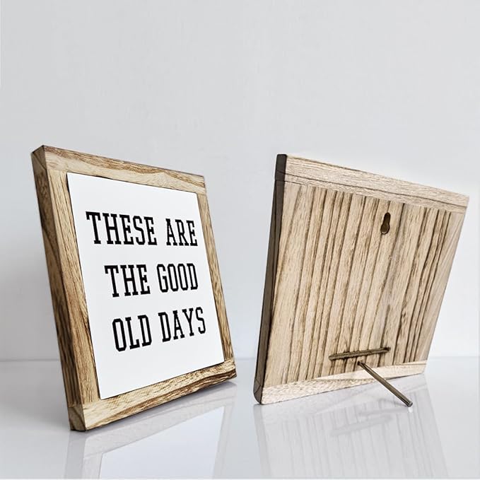 Inspirational Decor, Rustic Wood Sign, These are the Good Old Days Signs, Wooden Plaques Signs Table Decoration, Living Room Family Decor, Home Decorate for Shelf, Office Decorate-Ruum Studio Home