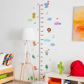 Cartoon Animals Self-adheve Vinyl Nursery Wall Decal Baby Growth Chart Sticker for Bedroom Play Room-Ruum Studio Home