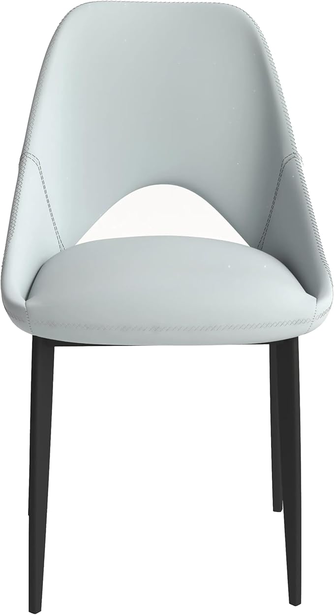 LeisureMod Amalfi Upholstered Fabric Dining Chair – Modern Side Chair with Iron Legs, Mid-Century Accent Chair for Dining Room or Kitchen-Ruum Studio Home
