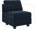 Belffin Modular Sofa Middle Module with Storage Accent Armless Chair for Modular Sectional Sofa Couch Velvet Blue-Ruum Studio Home