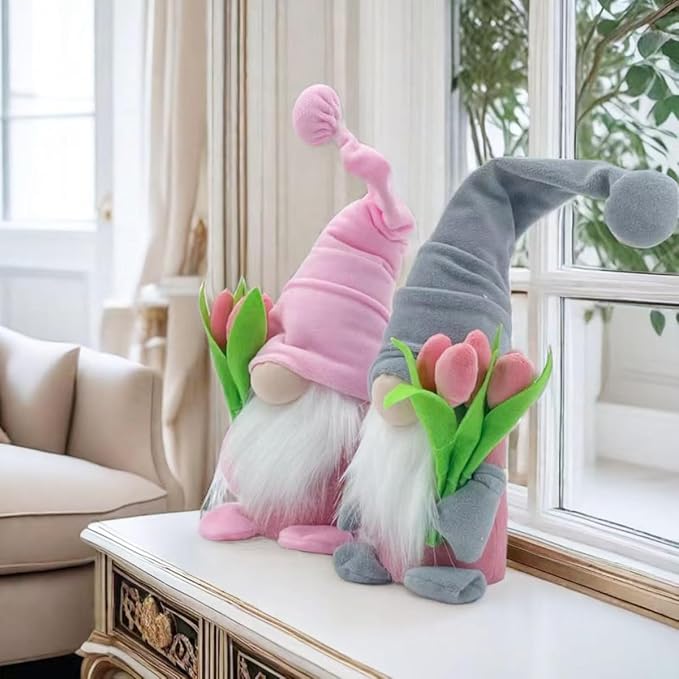 Fall Decoration for Home,15 inch Fall Gnomes Plush Decor for Tiered Tray, Thanksgiving Gnome Plush Doll Swedish Gnomes Gifts Autumn Table Decoration Home Tabletop Elf Doll,Grey-Ruum Studio Home