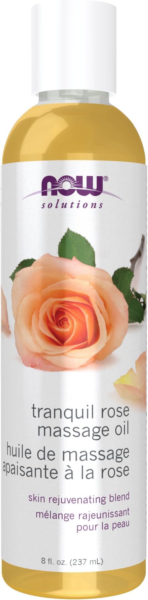 NOW Foods Solutions, Tranquil Rose Massage Oil, Body Moisturizer for Dry Sensitive Skin, Promotes Healthy-Looking Skin, 8-Ounce-Ruum Studio Home