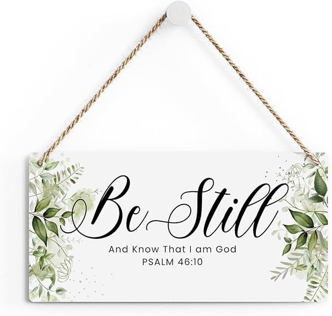 Be Still And Know That I Am God Prayer Room Decor Rustic Bible Verse Sign Scripture Printed Wood Sign Wall Art Religious Gifts Faith Based Gifts-Ruum Studio Home